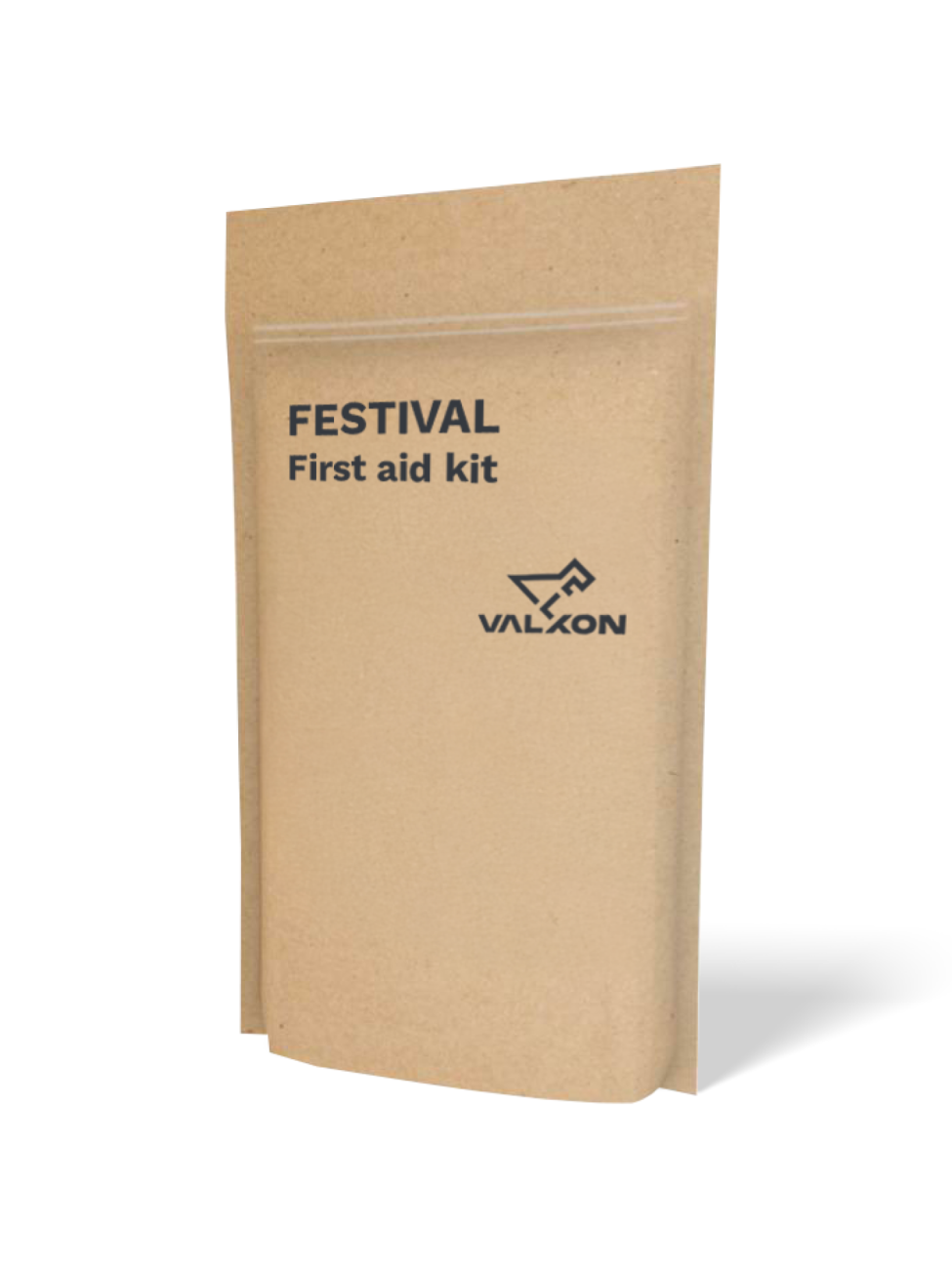 Festivalová lékarnička v kraftovém sáčku