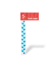 18 kapslí na osvěžení dechu (jahoda nebo máta) ve skleněné zkumavce